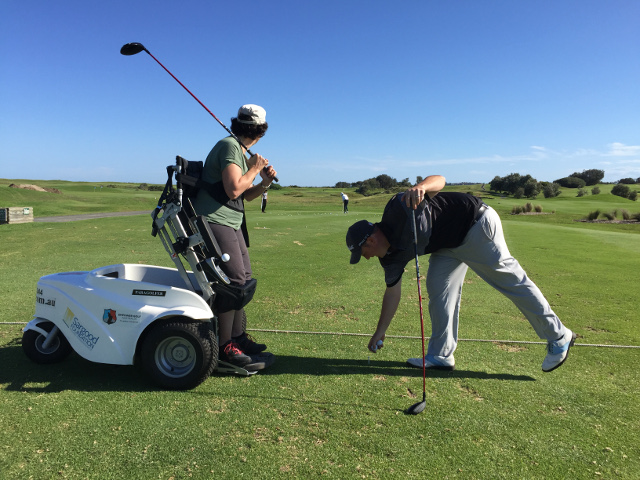 image of golfer and coach at long reef golf club, disability golf hub for Empower Golf Australia