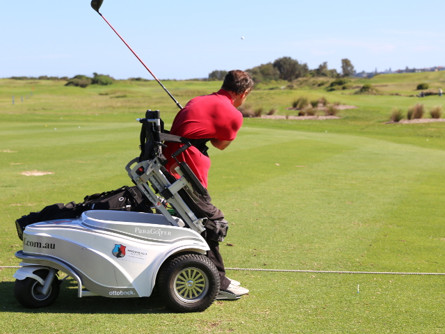 image of golfer at long reef golf club, disability golf hub for Empower Golf Australia