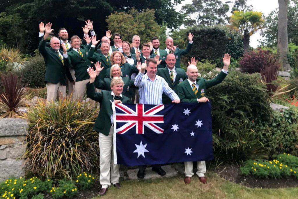 2018 deaf golf world championships, empower golf, team photo with flag