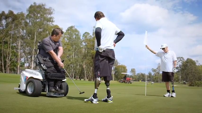 QLD Government - 2016, Empower Golf article, video still from Queensland Government initiative – Disability Action Week video footage
